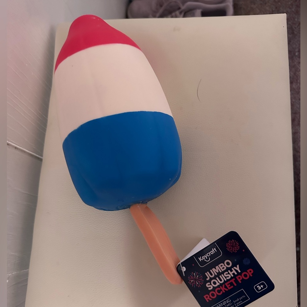 Craft Jumbo Squishy Rocket Pop Toy in Red, White & Blue